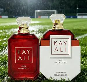 Kayali Eden Juicy Apple 01 Eau de Parfum Spray 3.4 oz/100ml, Fruity Floral Unisex Fragrance with Red Apple, Raspberry Blossom, Lychee, Vanilla Flower, Amber & Musk, Fresh Bright Long-Lasting Daily Scent