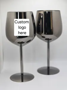DTF Print Customized Stainless Steel Wine Glasses