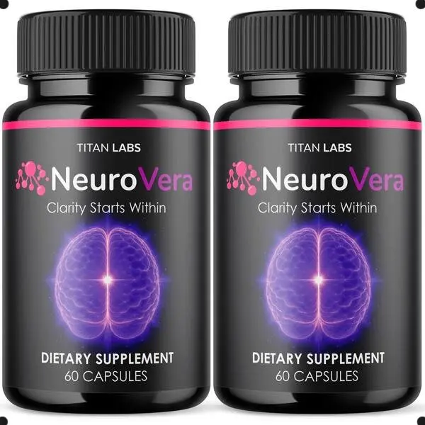Neuro Vera Nootropic Brain Supplement (2 Pack) – Natural Memory & Focus Support Formula, 120 Capsules