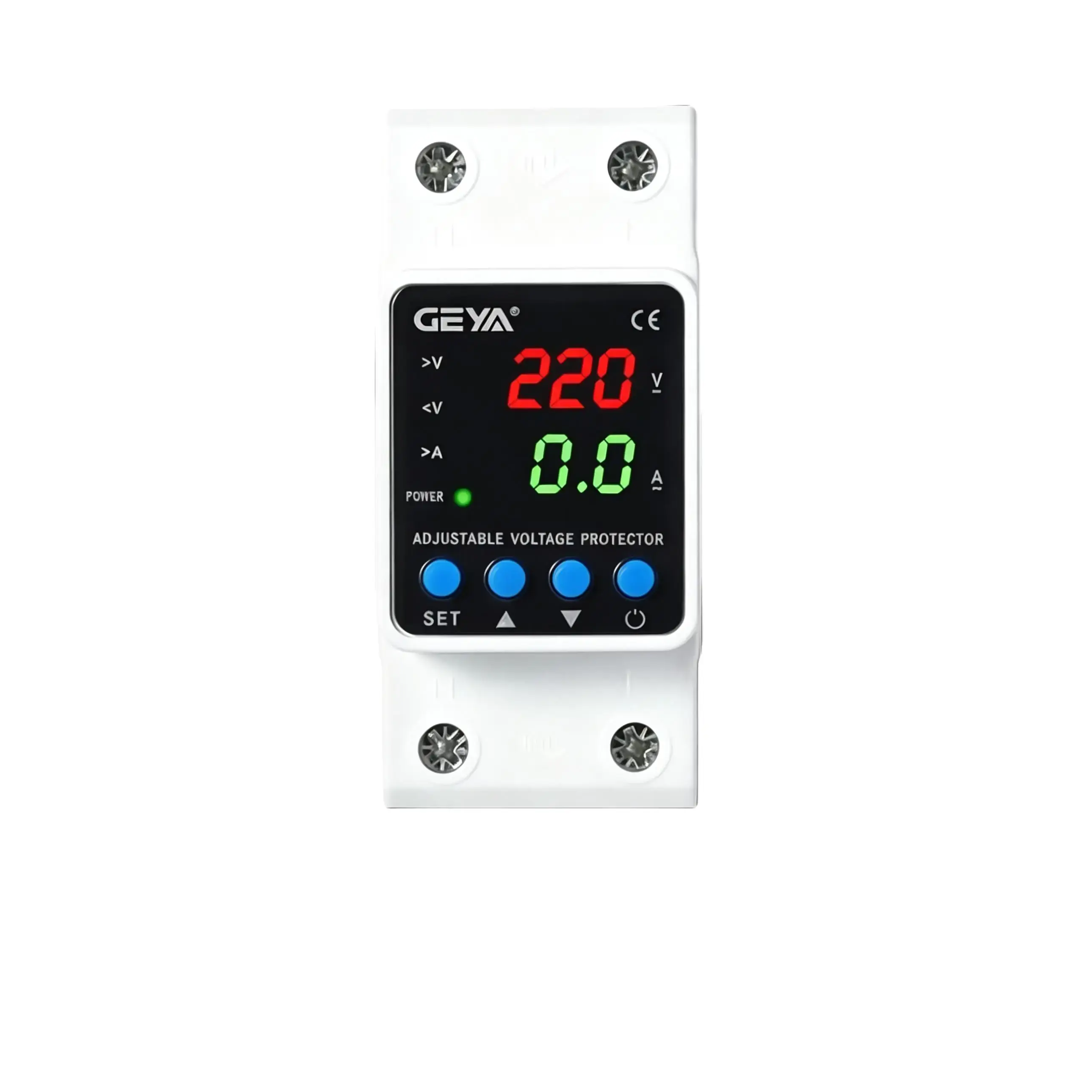 2P 40A/63A 110V/220V AC Power Supply Voltage Protector, Adjustable Overvoltage & Undervoltage Protection, 85~210V Range, Digital Display, DIN Rail Mounting Electrical Breaker Accessory