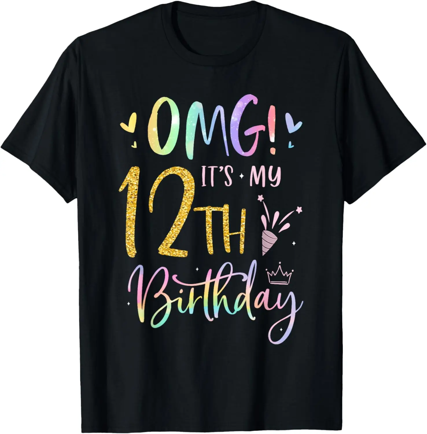 100%cotton OMG It's My 12th Birthday Girl Gifts Twelve 12 Year Old Bday T-Shirt