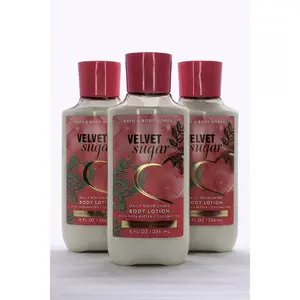 VELVET SUGAR Bath & Body Works Body Lotion 3-Pack – 8 oz Each