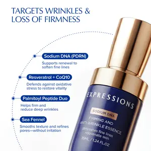 [EXPRESSIONS] Anti-Aging Serum Topical Non-Greasy Gel Anti-Wrinkle PDRN Peptide 35mL Firming Lift with Ginseng & Sodium DNA Targeted Repair for Forehead, Frown & Nasolabial Folds Spa-Grade Botox Alternative Serum