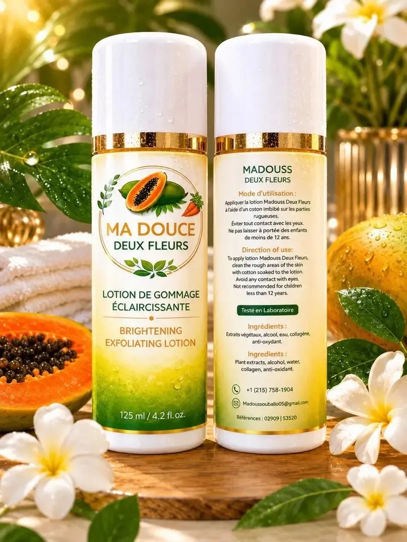 Papaya Brightening Exfoliating Facial Cleansing Lotion | Dark Spot Remover & Skin Smoothing Moisturizer | 125ml
