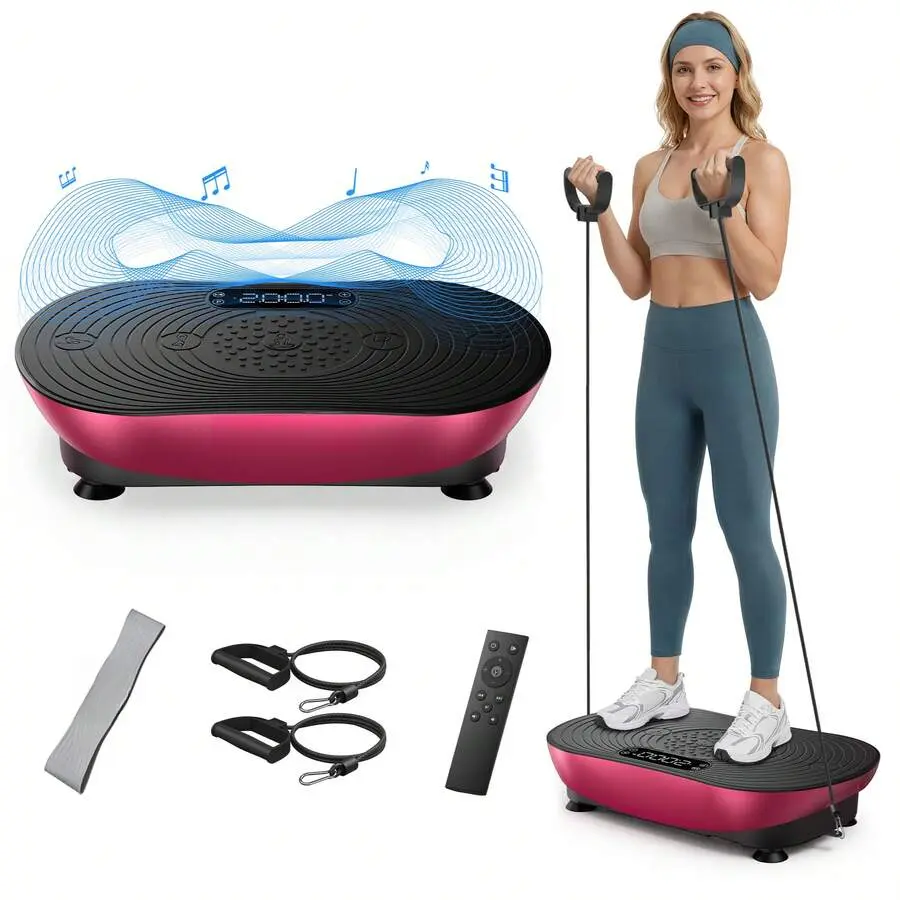 Home Vibration Plate Machine - Full Body Fitness Equipment with LED & Bluetooth, Ideal for Vibration Plates Workouts, Suitable for Sports & Outdoor Exercise, The Vibration Plate