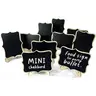 10pcs Mini Wooden Chalkboard Signs with Stands, Durable Reusable Food Labels for Party Buffets, Wedding Table Name Cards, Drink Labels, Taco/Candy Bar & Catering Displays