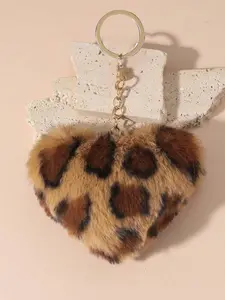 Fox tail keychain bag pendant natural color nine-tailed fox tail stage performance props, gradient color plush tail keychain, metal chain fashion exquisite pendant  personalized creative design niche versatile Keychain Kawaii