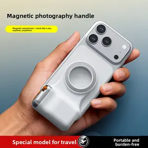 Magnetic Camera Grip for iPhone Huawei - Bluetooth Remote Zoom, Anti-Shake, Live Stream, Vlogging Essential Photography Tool