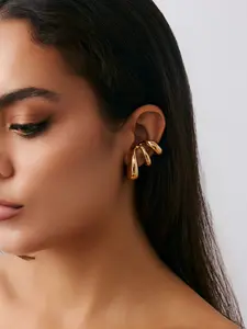 Bohemian Asymmetrical Metal Ear Cuff Set, Elegant Lightweight Jewelry Gift for Women, Perfect for Daily Wear & Parties