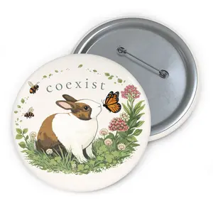 COEXIST | Bunny, Butterfly & Pollinator Garden Pin