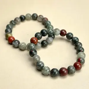 Lovskaya African Bloodstone Natural Crystal Bracelet for Adults Elegant Unisex Jewelry for Various Occasions Youth