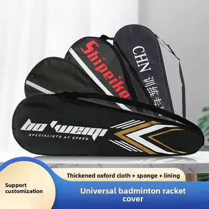 Manufacturer wholesale badminton racket bag, shoulder Oxford cloth bag cover, outdoor sports backpack can hold two waterproof bags
