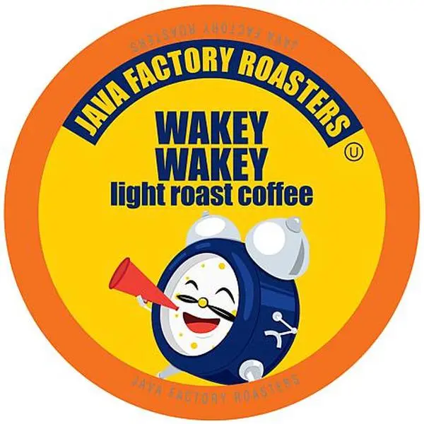 Two Rivers Coffee Java Factory Light Roast Coffee Pods, Wakey Wakey 40-Count