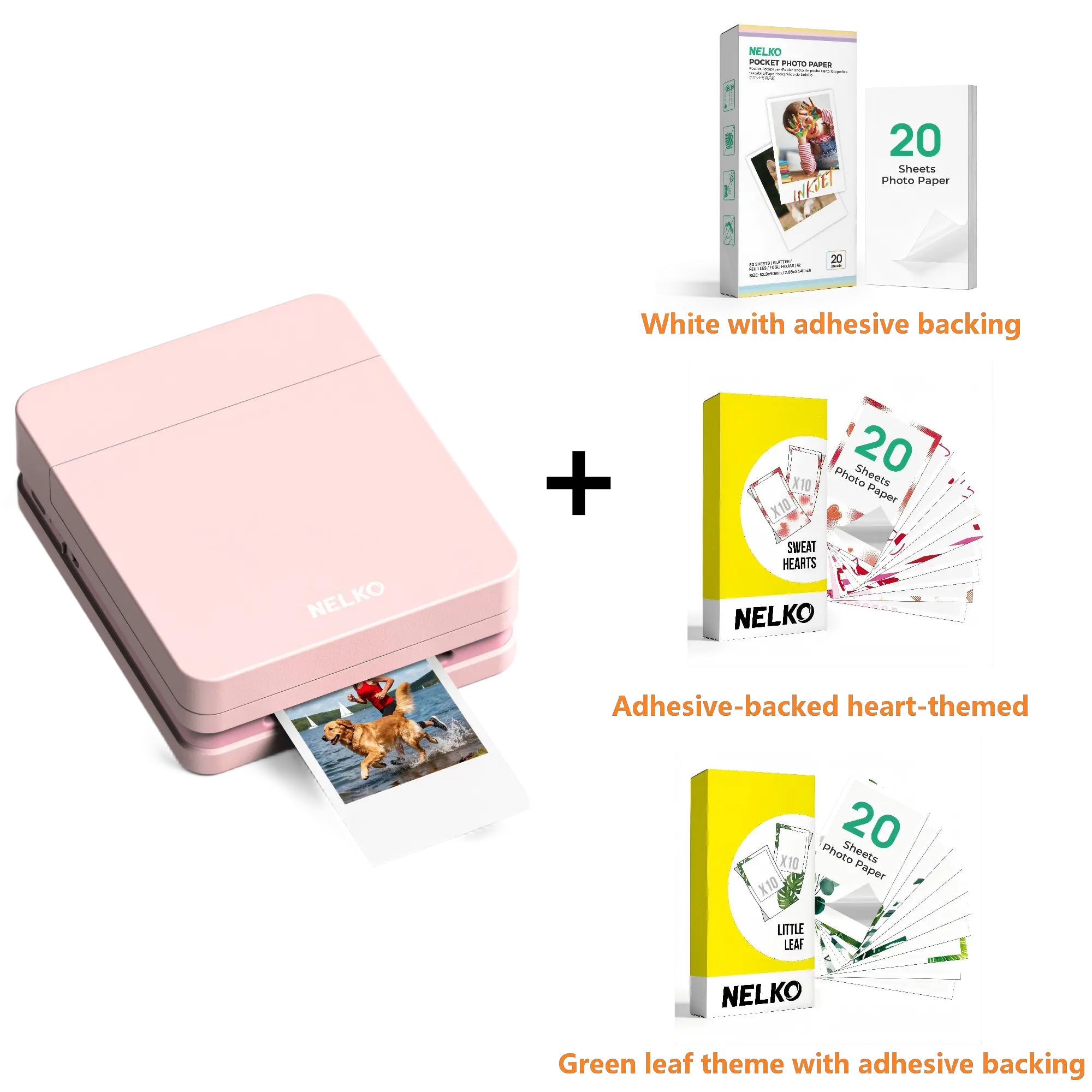 PP01 Pink+ Photo Sheets (20 white+40 Colored)