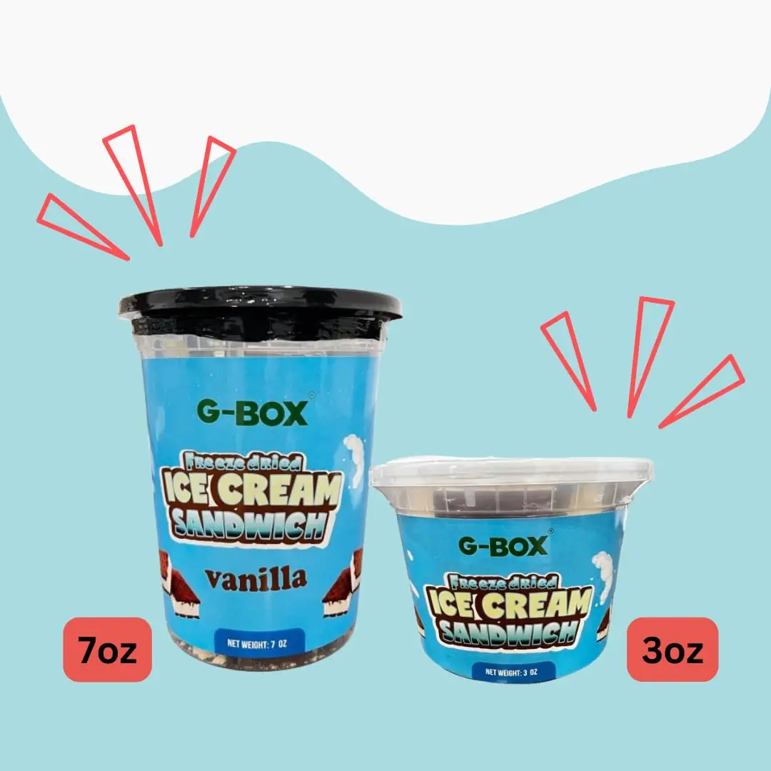 G-Box Freeze Dried Ice Cream Sandwich in Air-tight Sealed Container