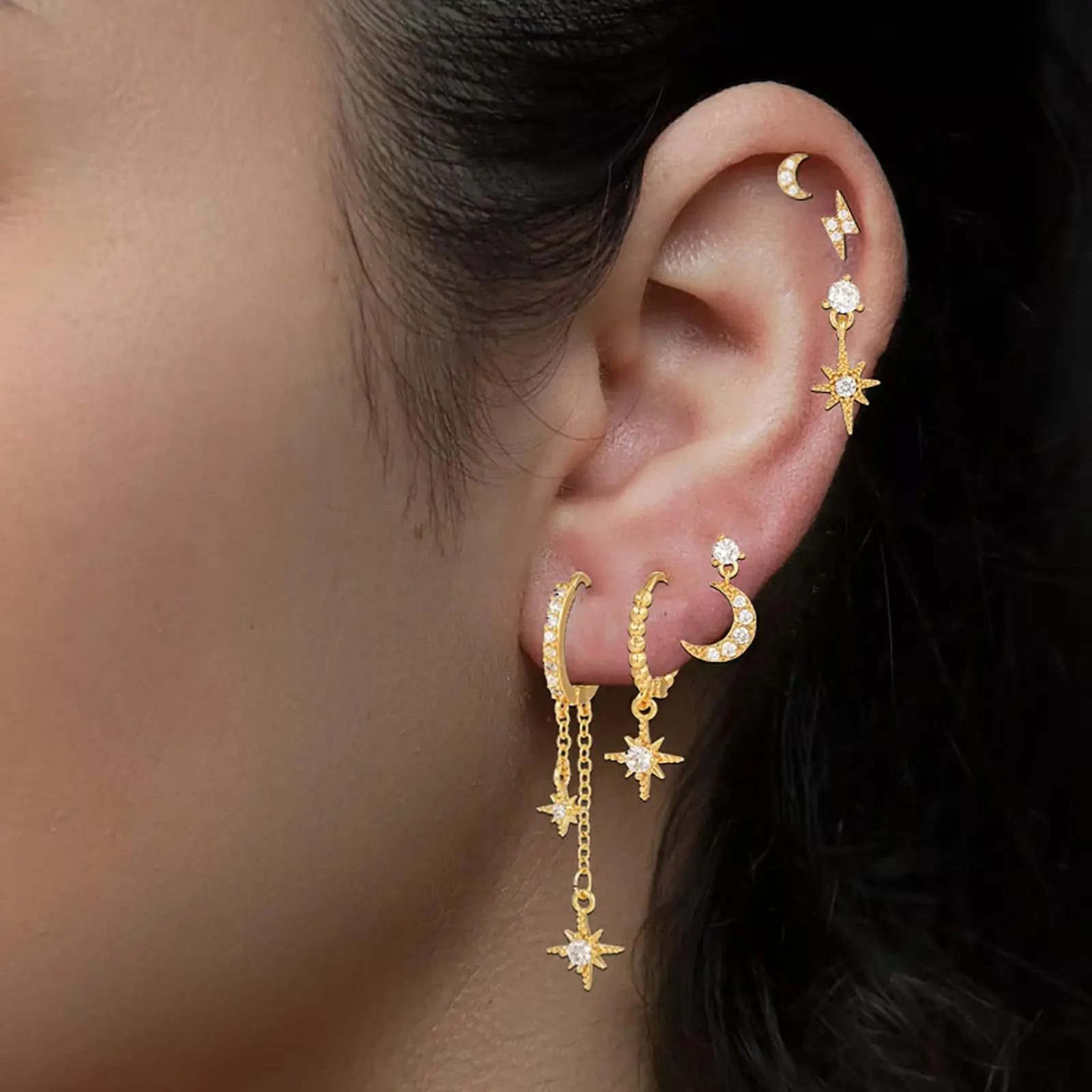 Gold Single Ear 6 pack E1135