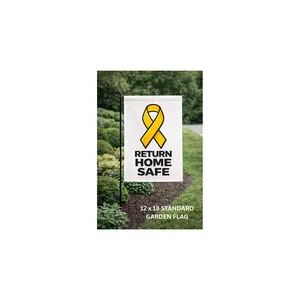 Bring Them Home Garden Flag | Yellow Ribbon Support Our Troops Flag | Return Home Safe| Patriotic Yard Flag 12x18