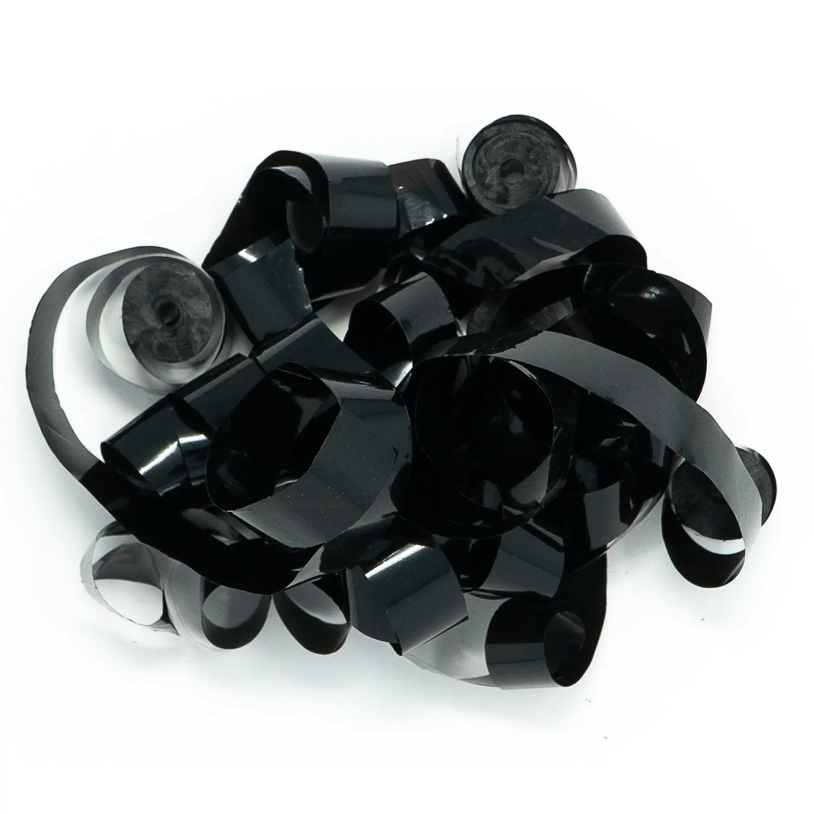 Black Metallic Foil Streamers - 20 Rolls (1" x 30')