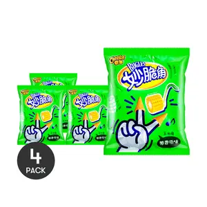 4 Pack Cheetos Bugles Crispy Corn Snacks Green Onion Flavor 2.3 oz - Chinese Version, Savory Puffs