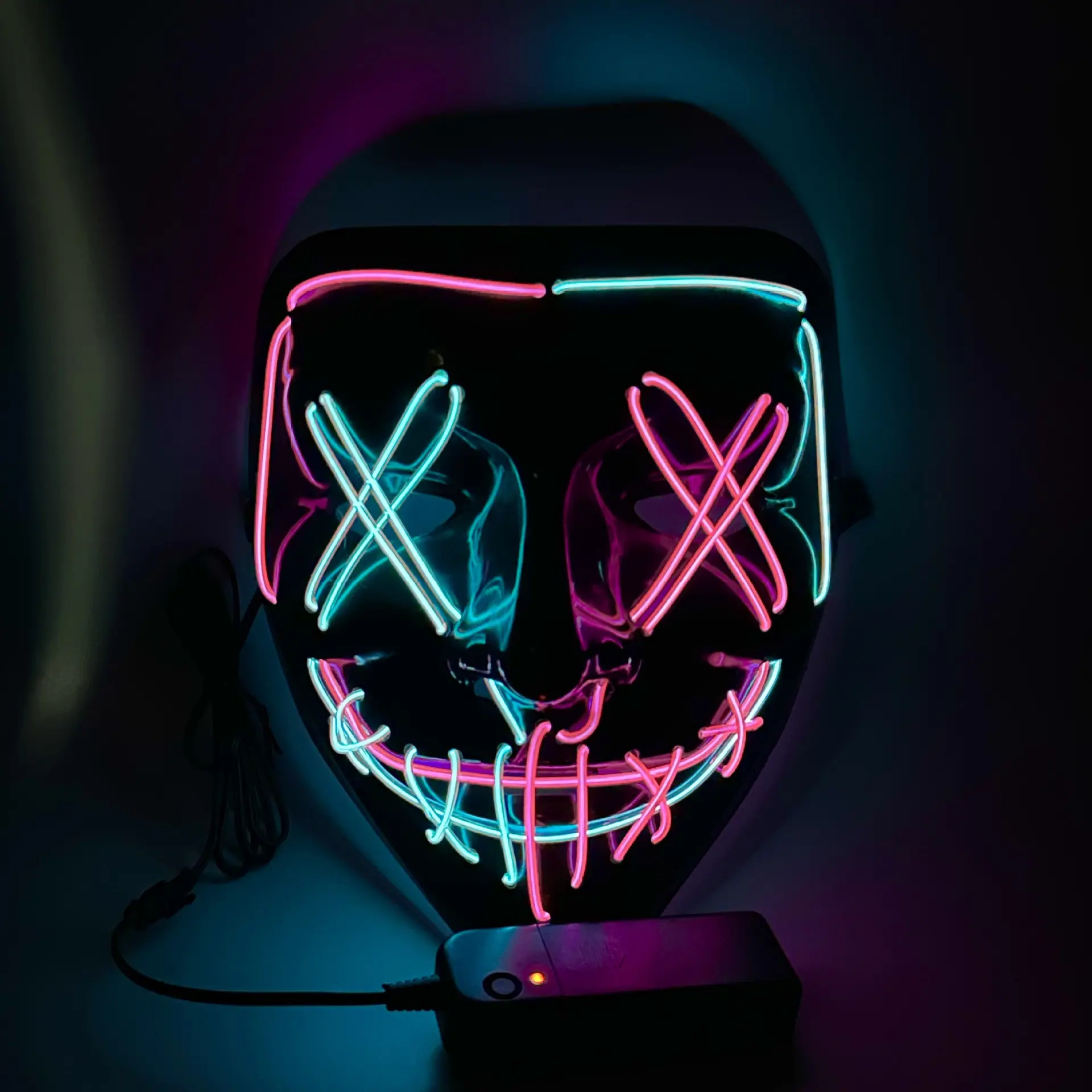 Luminous mask LED fluorescent bar party mask glowing face mask atmosphere luminous mask