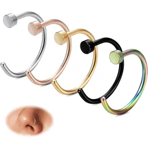 18g-22g 5 stainless steel body piercing nose ring hoop for women