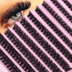Natural Look Eyelash Extensions, 1 Box Individual False Eyelashes, Reusable Eyelash Clusters, Self Grafting Curl Eyelashes, Fluffy False Eyelashes, Soft Fluffy Lashes, Eye Makeup Tool for Women, DIY Eyelash Extensions