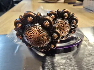 Cowgirl Cuff With Concho - Berry Design, Unique Style, Stylish Accessory for Daily Wear, Unisex