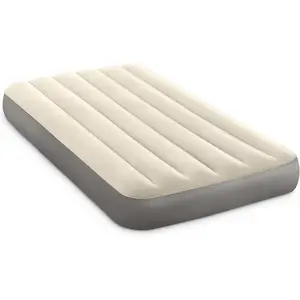 Dura-Beam Standard Single-High Air Mattress: Fiber-Tech – Twin Size – 10in Bed Height – 300lb Weight Capacity – Pump Sold Separately