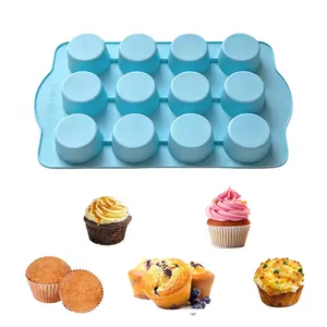 Silicone Baking Molds, 1/2/3pcs 12-Hole Non-Stick Reusable Silicone Bakeware Mold for Cakes, Pies & Bread Making, Durable Kitchen Tools, Silicone Muffin Pan