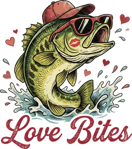 DTF Transfer – Love Bites Fish Multi Sizes (FI-SC005)