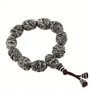Men'S Vintage Sun Wukong Monkey King Bracelet - Bold Alloy Fashion Accessory