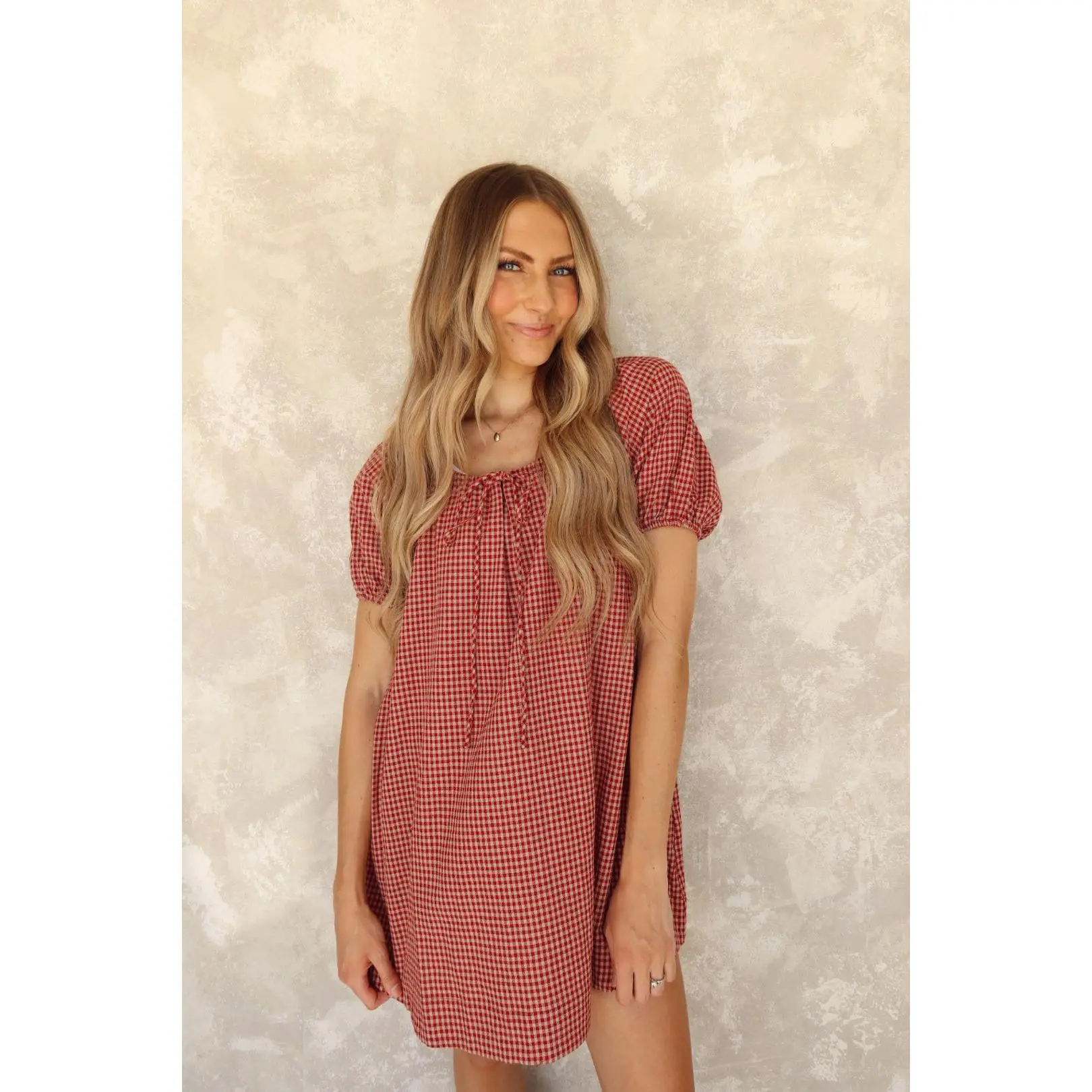 Georgia Gingham Mini Dress