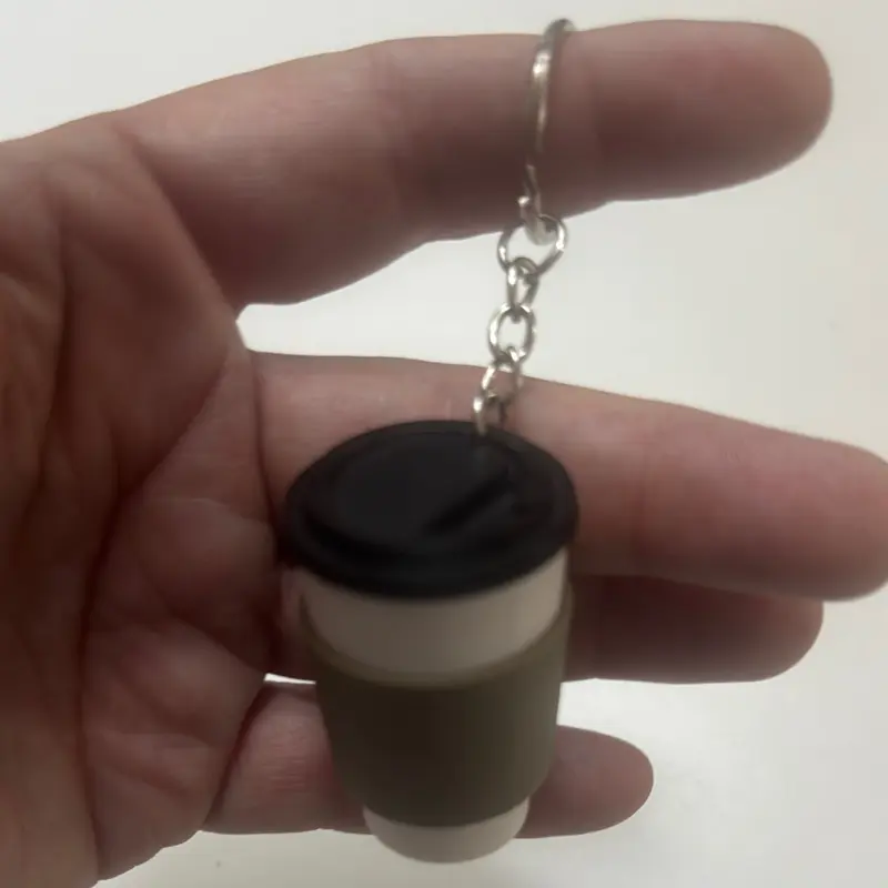 Coffee Cup Keychain Clicker - Fun and Practical Accessory for Daily Use
