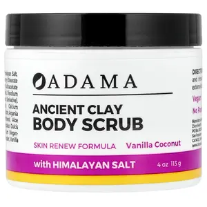 Zion Health Adama, Ancient Clay Body Scrub, Vanilla Coconut, 4 oz (113 g)