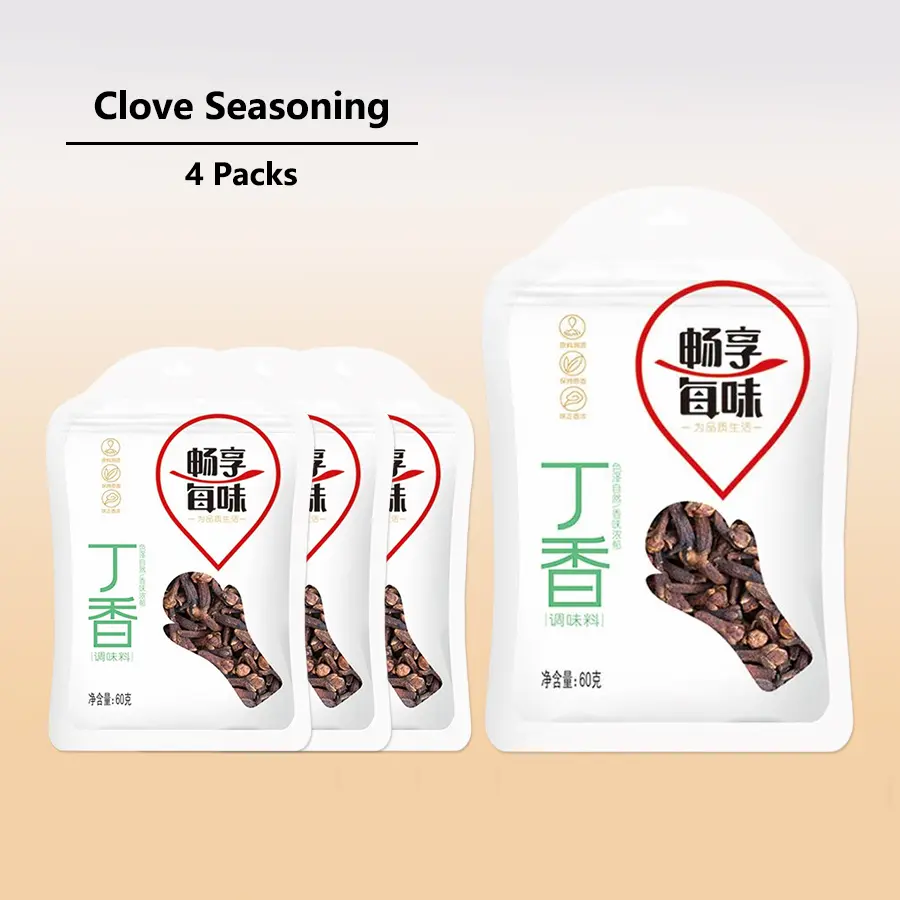 Premium Dried Whole Cloves, 4-Pack (8.47oz Total), Handpicked Natural Spice, Enhances Taste of Dishes for Baking, Cooking
