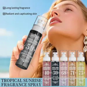 UD CLUB Brazilian Digital Alcohol-Free Fragrance Mist -Tropical Sunrise Fragrance Spray- Unisex Long-Lasting Fresh Scent, Elegant Floral Fragrance, Natural Formula for Dating & Party, Perfect Valentine/Christmas/Birthday Gift