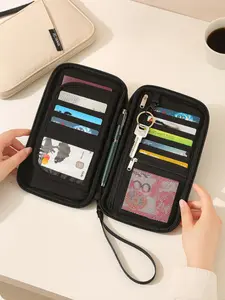 Thick Waterproof Oxford Fabric Multi-Layer Card Wallet, Card Organizer Protector, Credit Card Organizer, Unisex Keychain Holder, Suitable for Money Coins Pens Keys Passports Cards Ids