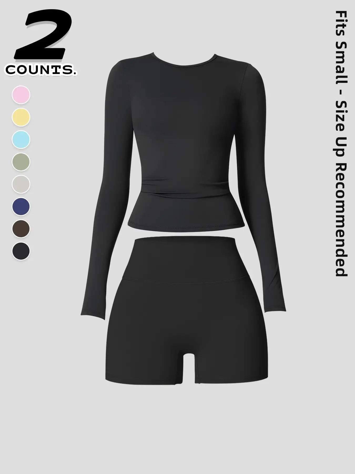 Women's Sporty Long Sleeve & Short Pants Set, Sweatsuit Set, Workout Sets Women, Workout Daily Wear, Yoga Wear, High Elastic Waist Design, Breathable Quick-Dry Fabric, Ideal for Gym Running Home Travel