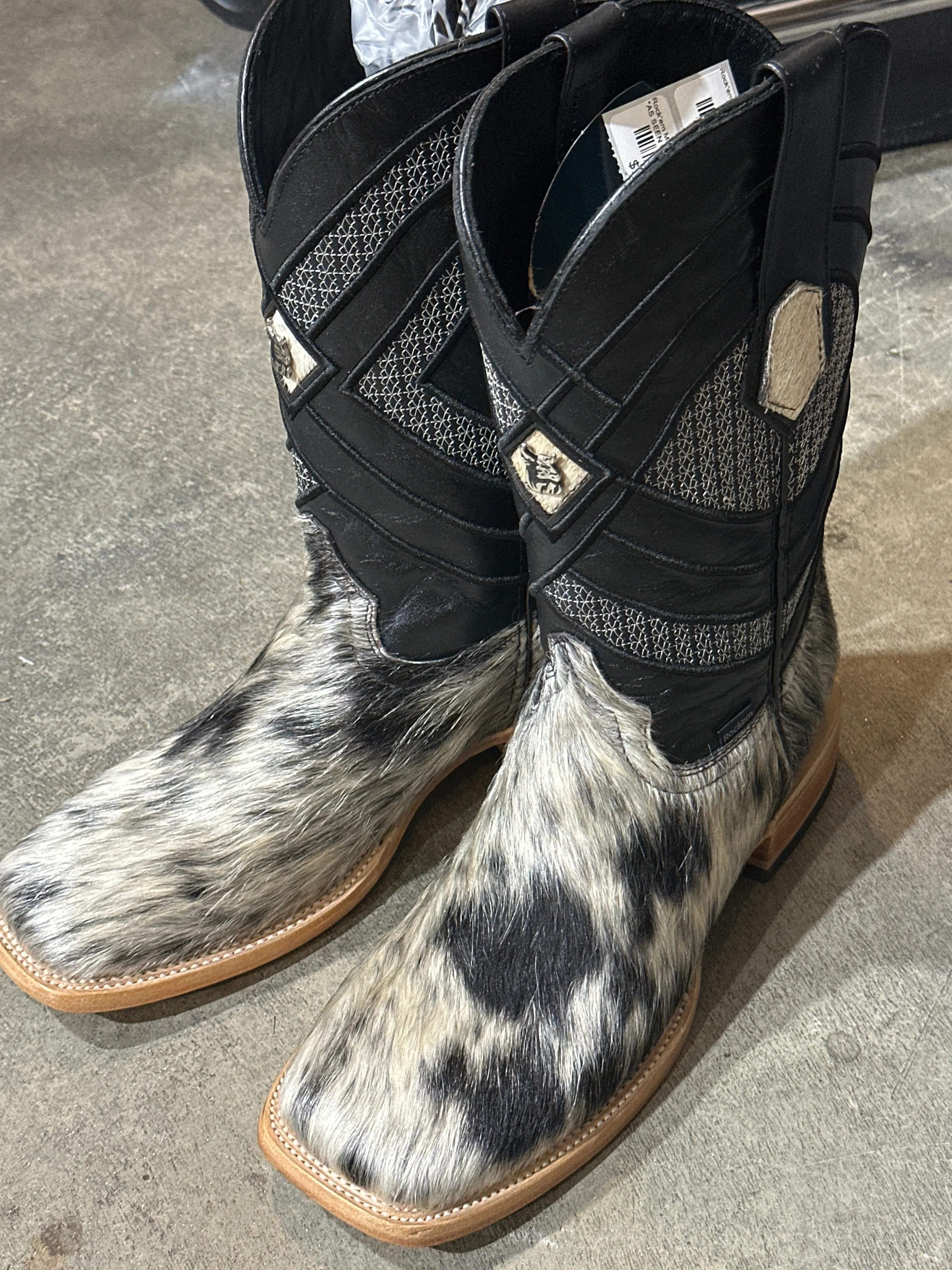 Rock'em Men's Cow Hair Boots Size 9.5 *AS SEEN ON IMAGE*