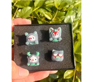 Cute Resin Artisan Keycap – DJ.Peng, Lessy, Rudory, Fenny, Dalbok Custom Keycaps for Mechanical Keyboard