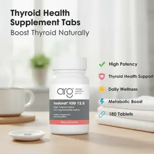 High Potency Iodine and Potassium Iodide Supplement, Thyroid Health Support Formula, Daily Wellness and Metabolic Support, 180 Tablets