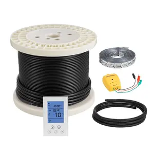 VEVOR 100 sqft Underfloor Heating Cable Kit, 120V Electric Radiant Heated Floor System, with Smart Control Thermostat Alarm, Easy Installation for Tile, Stone, Vinyl, Home Improvement