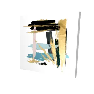 360 Stand 24x24 in. High-Def Print Abstract Blue Wall Art with Modern Abstract Design - Artistic, Minimalist, Pastel Stroke Shapes - Home Decor Supplies, Posters & Prints for Room Decoration, Decoration Items