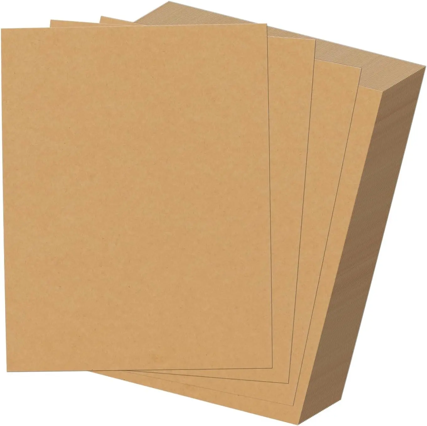 100 Pack 8.5x11 Chipboard Sheets, Kraft Cardboard for Shipping, Scrapbooking, DIY Crafts