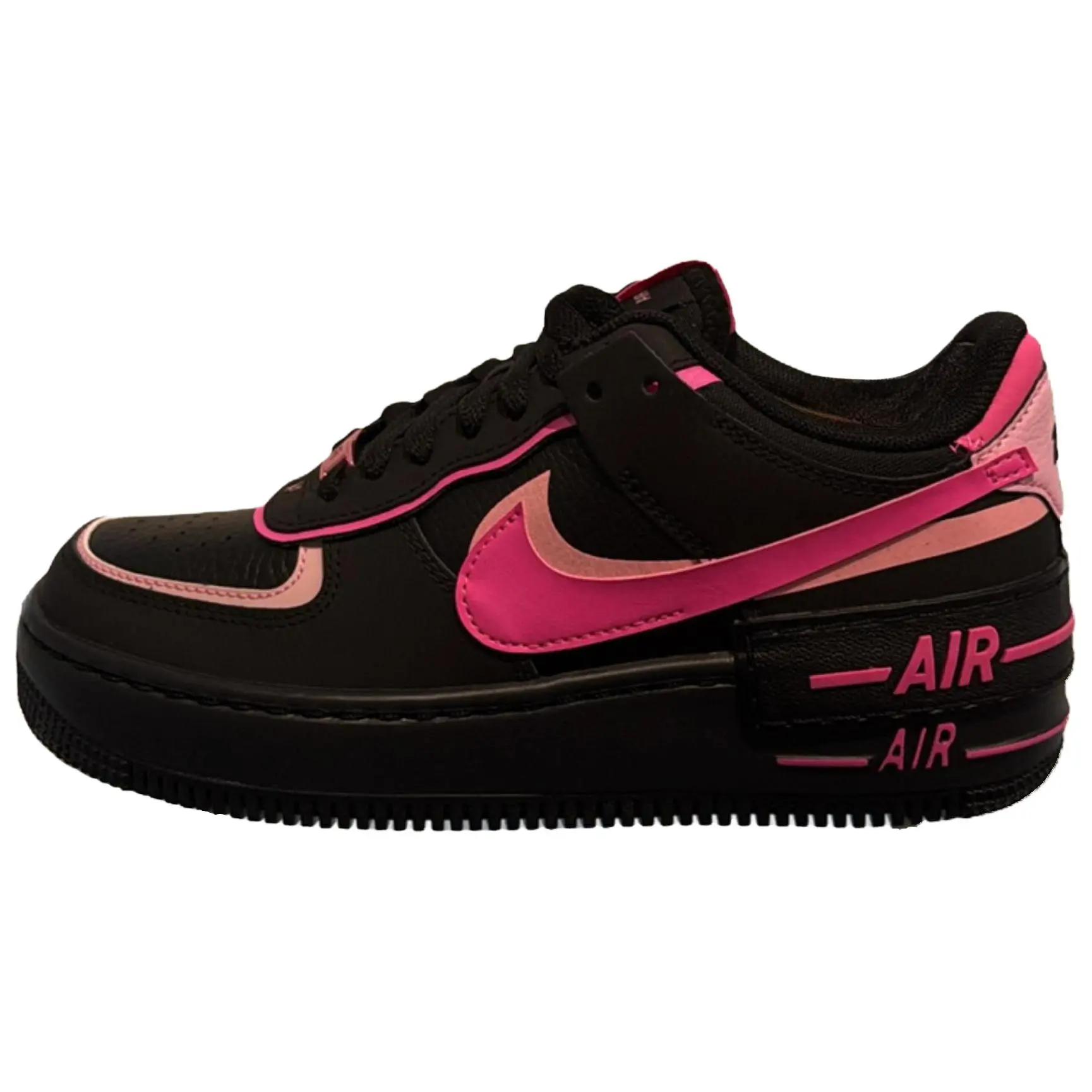 Nike AF1 Shadow Skateboard Shoes Women's Black Pink Stylish Comfortable CI0919-006