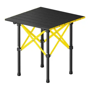 【FathersDayGift】Fanttik Zeta V11 Pro Compact Aluminum Alloy Camping Table, Portable Lightweight Multi-Size Folding Roll-Up Table with Carry Bag, Quick Setup for BBQ & Picnic, summervibes, Camping Gear