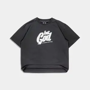 But God Boxy Cotton Tee Oversized Streetwear