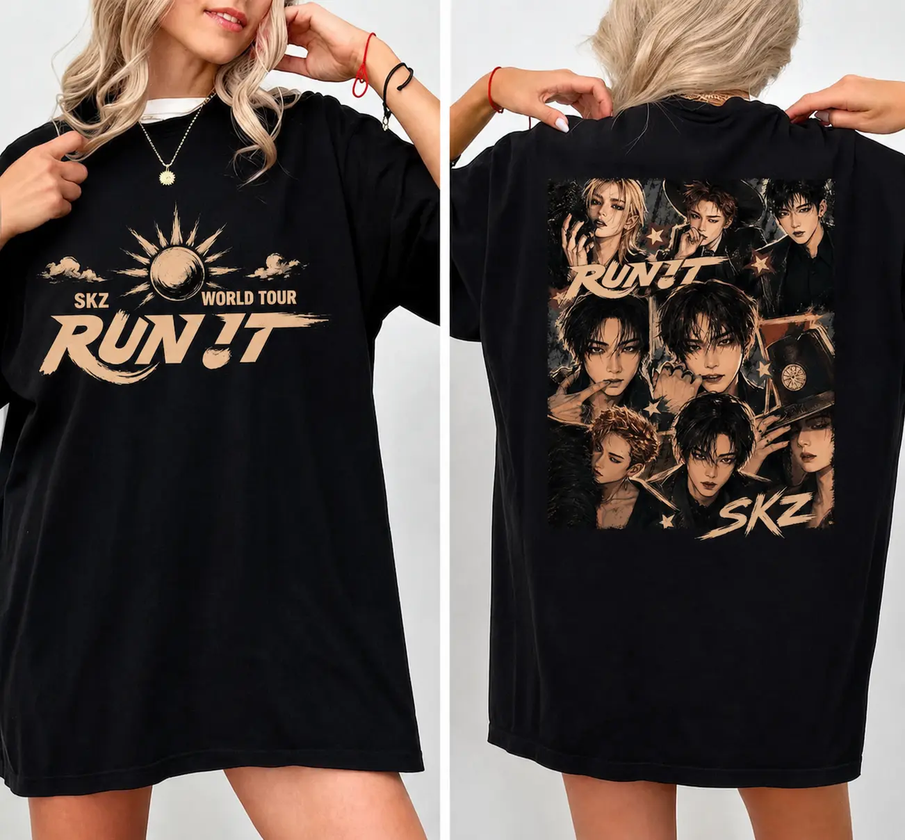 SKZ World Tour Run It Shirt, This And That, Retro Streetwear Tee, Music Fan Shirt, Unisex Gift