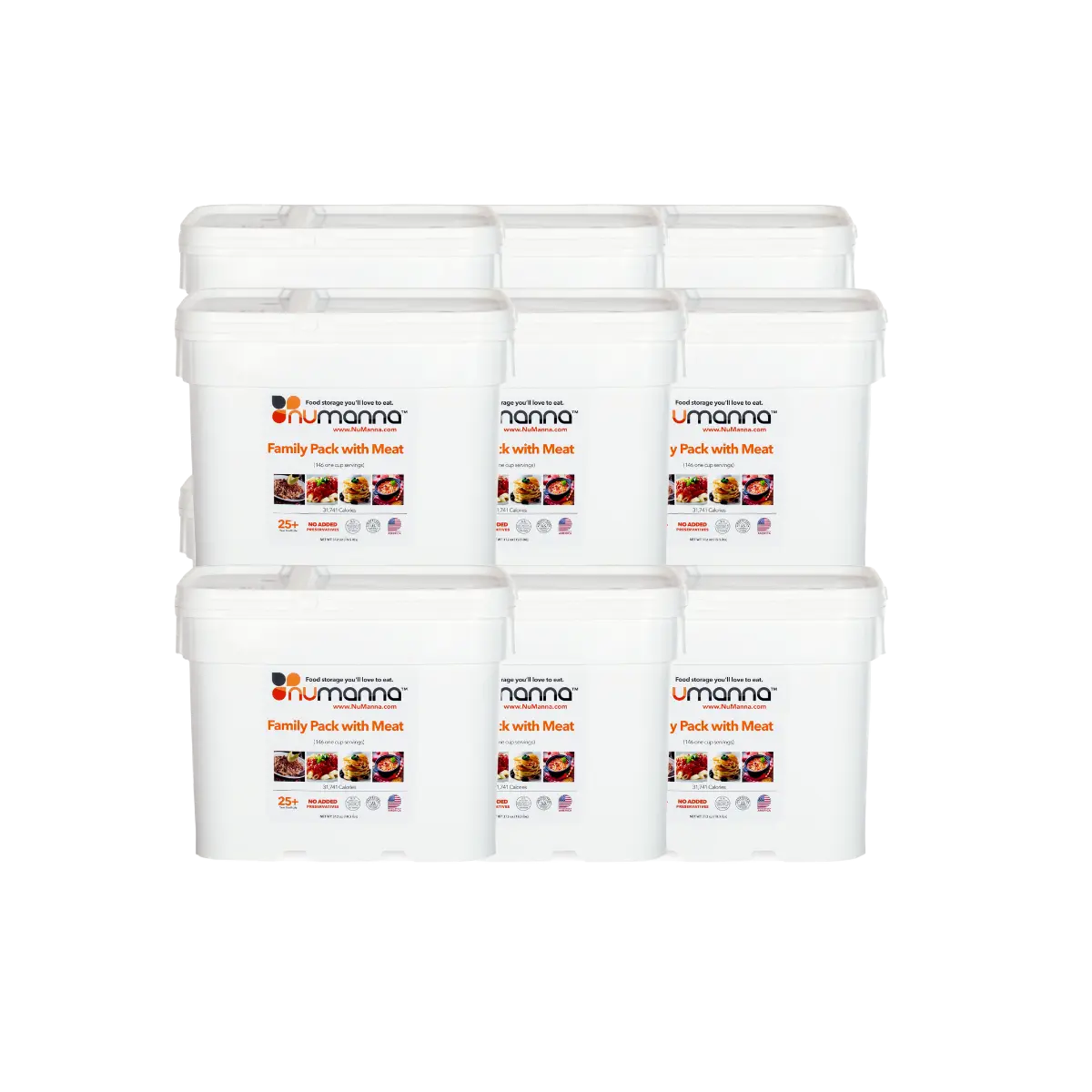 NuManna Family Dozen w/Meat - 876 Servings