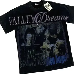 VALLEY Short Sleeve T-shirts Retro Wash Old Streetwear Men Women Couples Movie Poster Character Print Hot Vale Top Tee Womenswear Clothes 2026 AS2